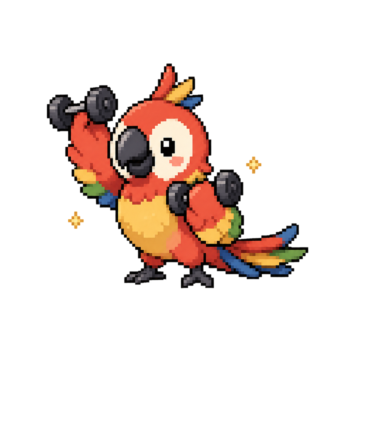 Pixel art parrot